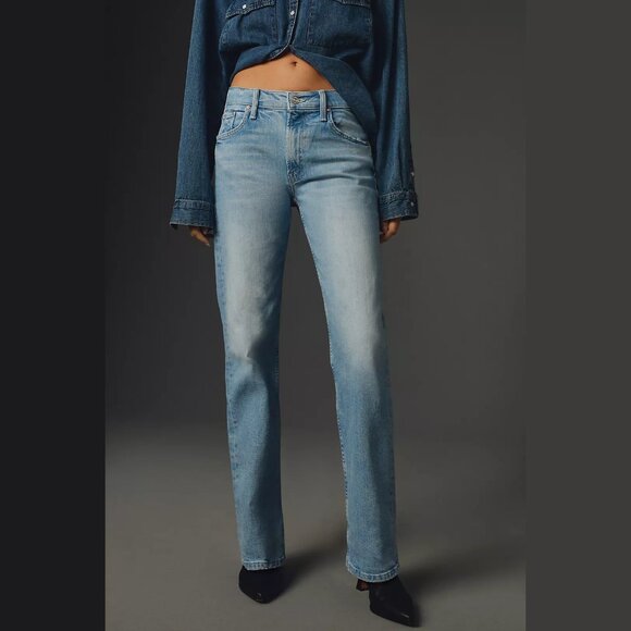 NEW MOTHER Sizes 32, 34 The Smarty Pants Straight-Leg Jeans - Don't Be A Square - Picture 1 of 5